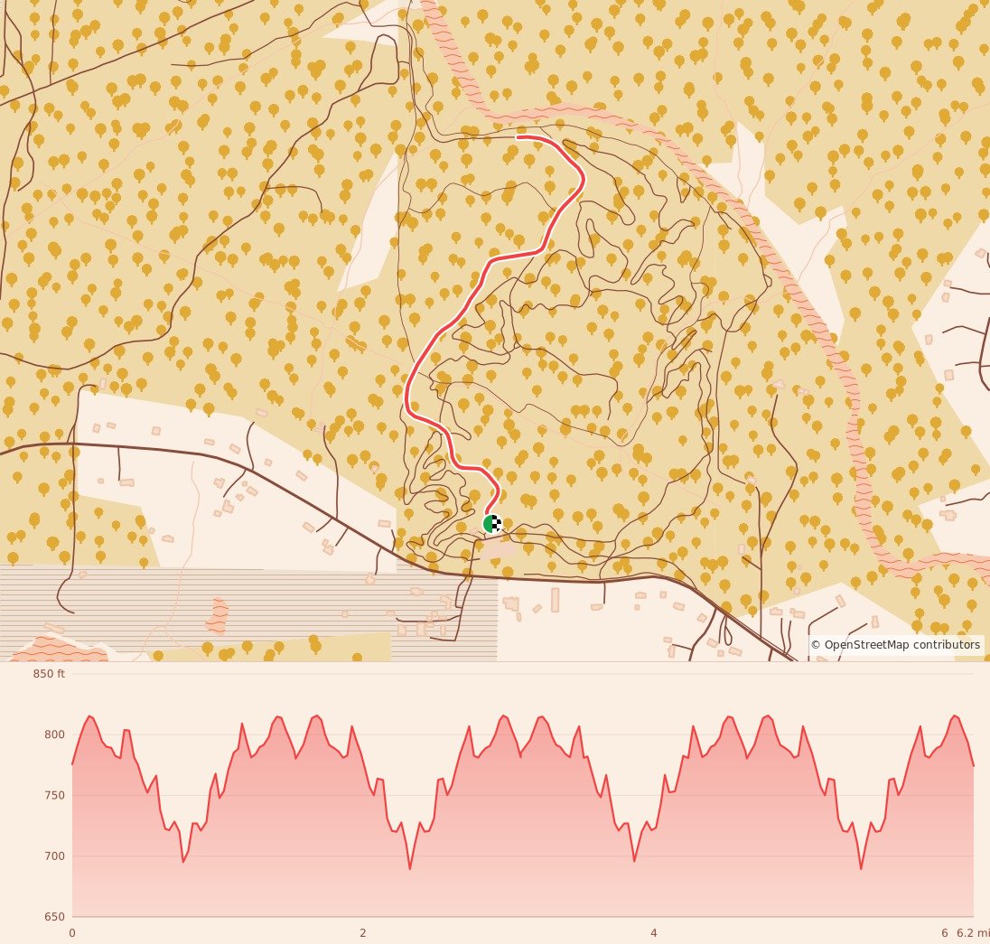 Holiday 5K, 10K, & 13.1M at Stockbridge, GA - 10K course map and elevation profile