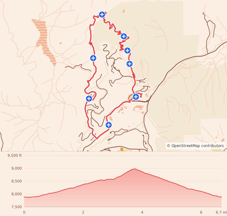 Ragnar Trail Colorado - Red Loop course map and elevation profile