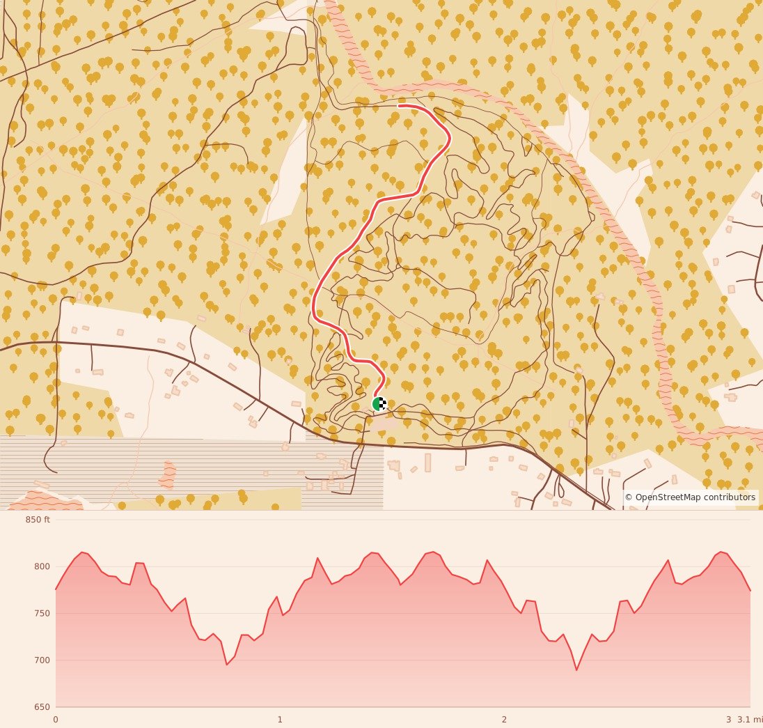 Holiday 5K, 10K, & 13.1M at Stockbridge, GA - 5K course map and elevation profile