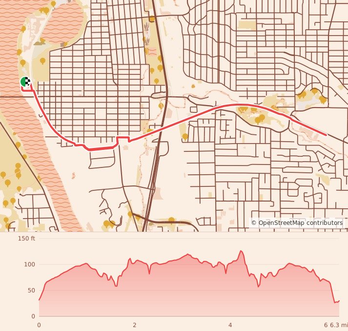 The Great Pumpkin Run - 10K course map and elevation profile