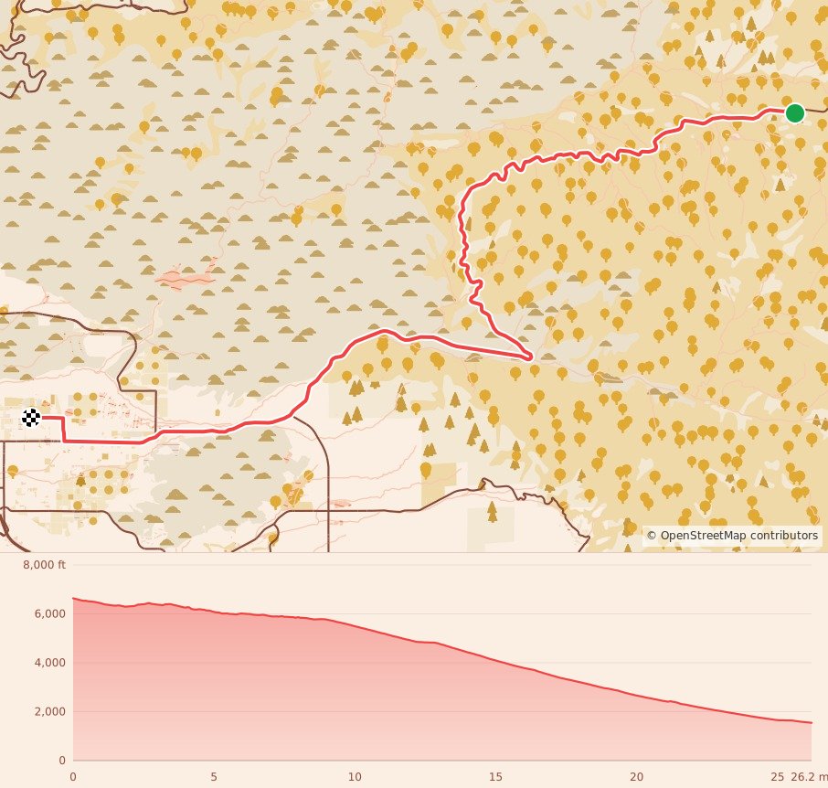 REVEL Big Bear - Marathon course map and elevation profile