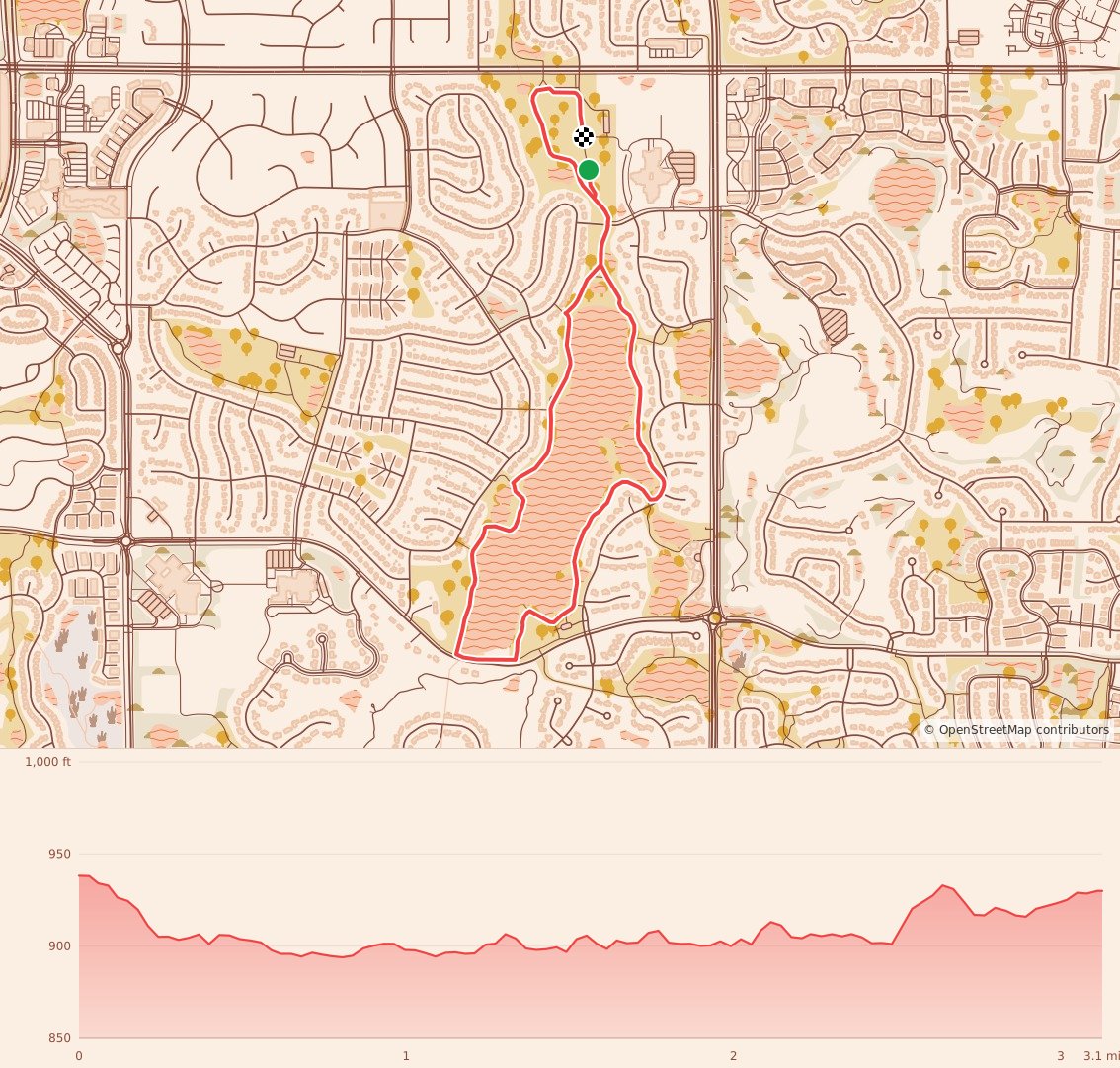 Woodbury Wobble 5k - 5K course map and elevation profile