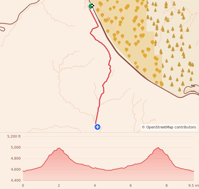 Dead Horse Ultra - 15K course map and elevation profile