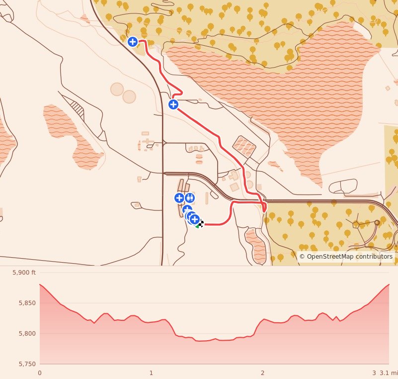 All-Out Kooky-Spooky - 5K course map and elevation profile