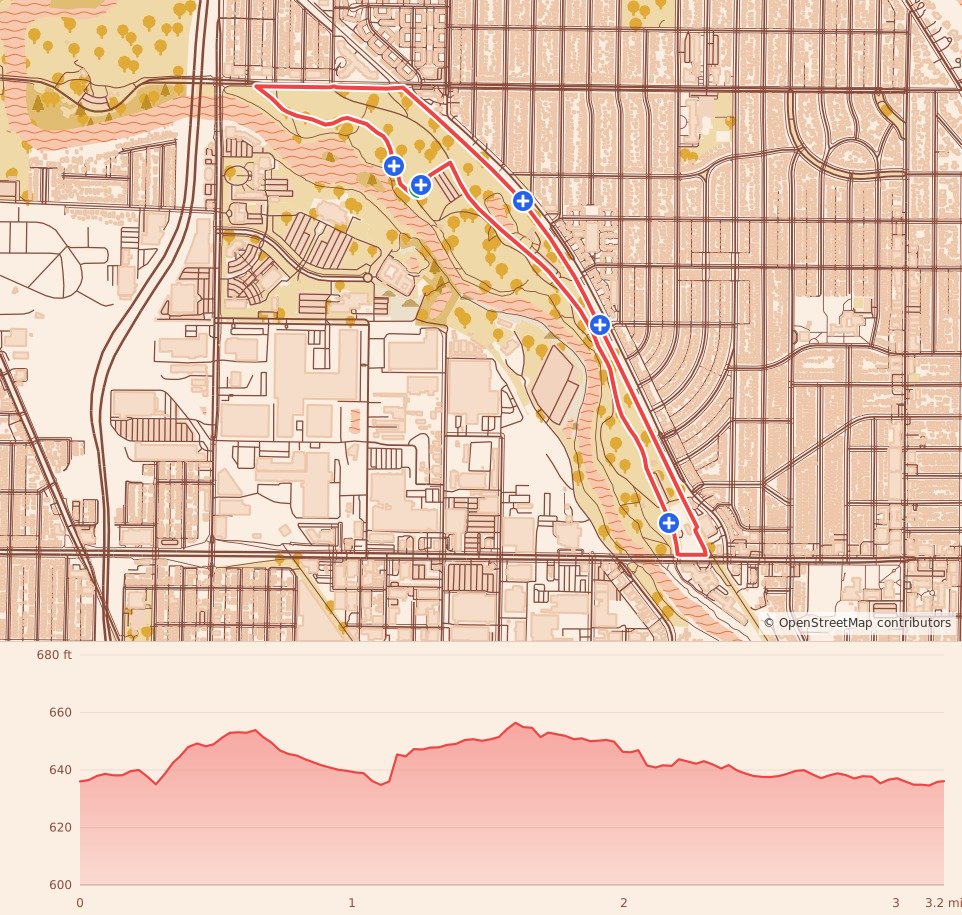 Hot Cider Hustle - Shorewood Half Marathon & 5K - 5K course map and elevation profile