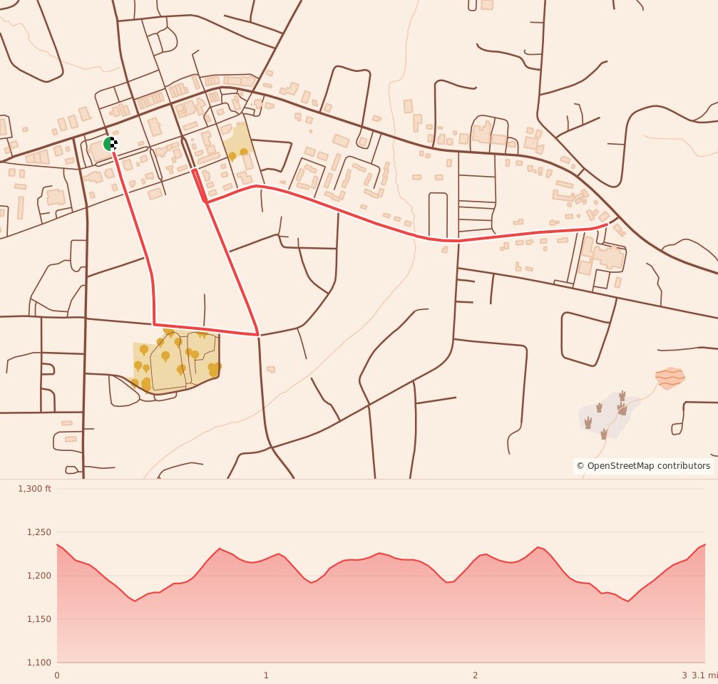 Heart of a Lion 5k - 5K course map and elevation profile