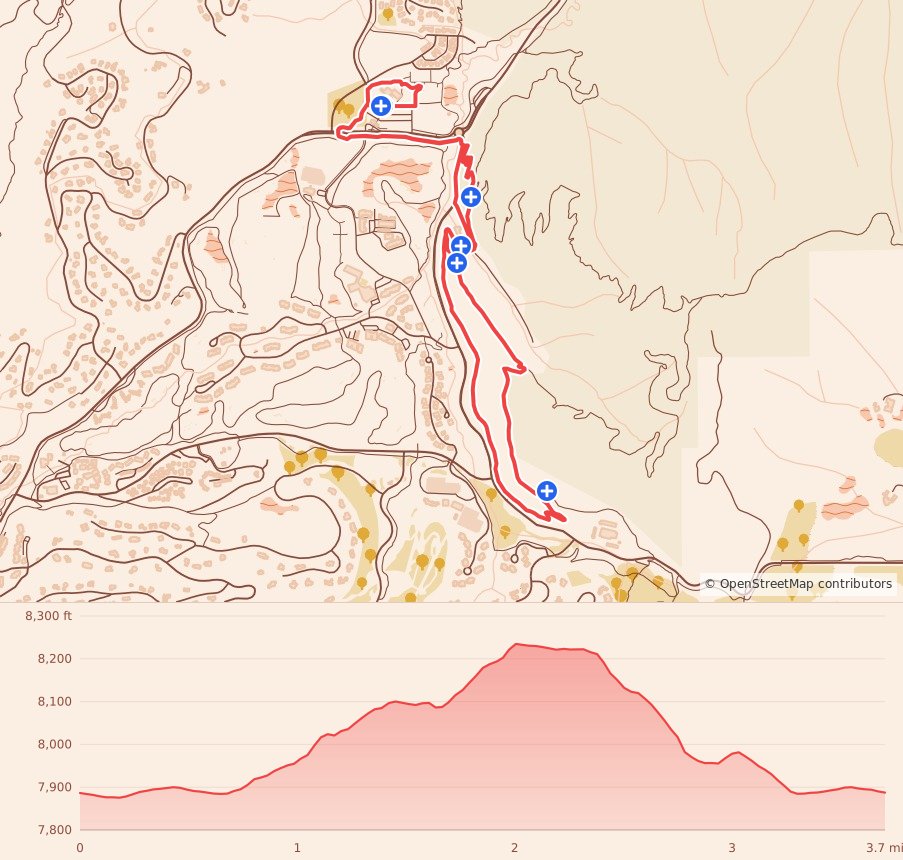 Ragnar Trail Colorado - Green Loop course map and elevation profile