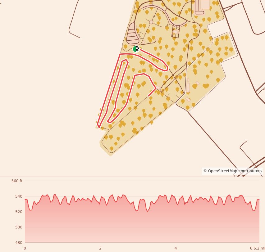 Gobbler 5K, 10K, & 13.1M at Bowling Green, KY - 10K course map and elevation profile
