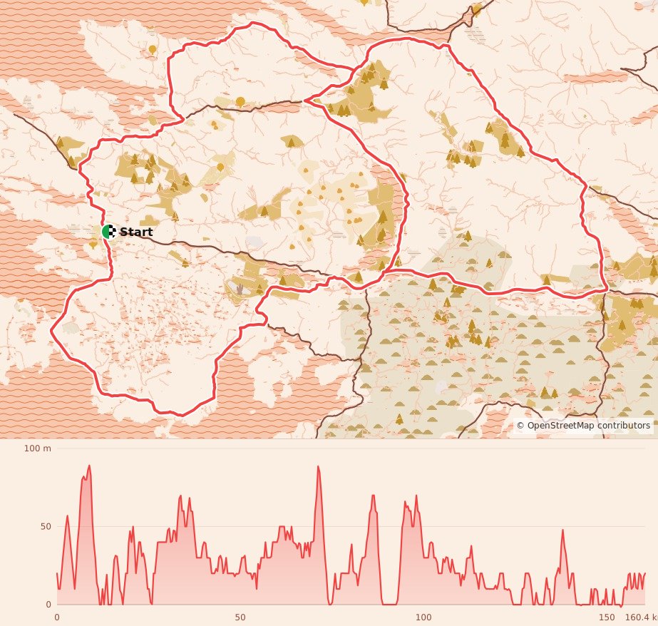 Connemara 100 - 100 Miles course map and elevation profile