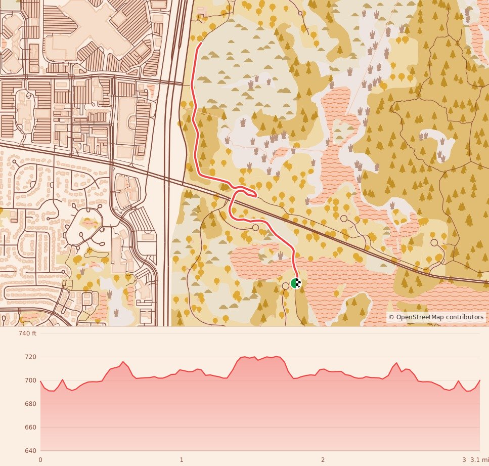 Candy Cane Course - Greater Chicago - 5K course map and elevation profile