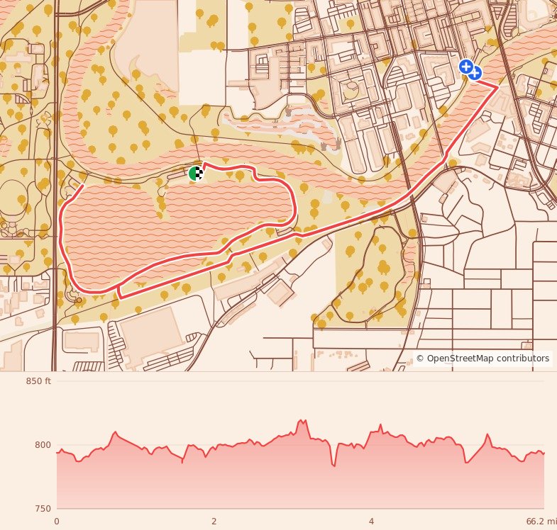 Turkey Trails- Des Moines - 10K course map and elevation profile