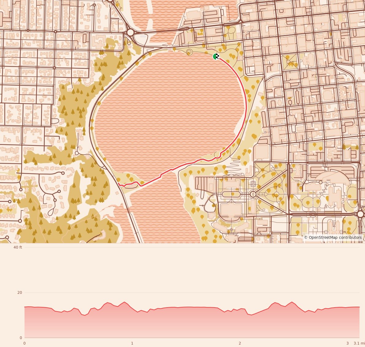 Gobbler 5K, 10K & 13.1M at Olympia, WA - 5K course map and elevation profile
