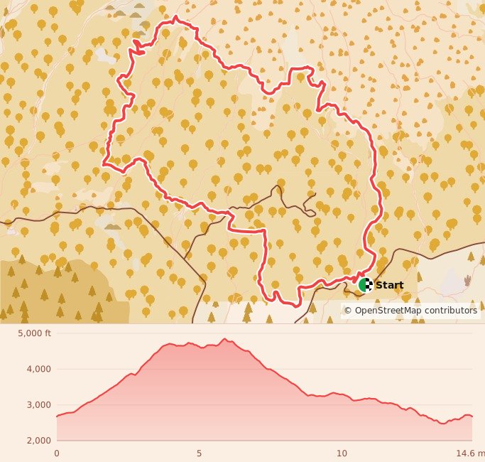 Volcanic - 25K course map and elevation profile