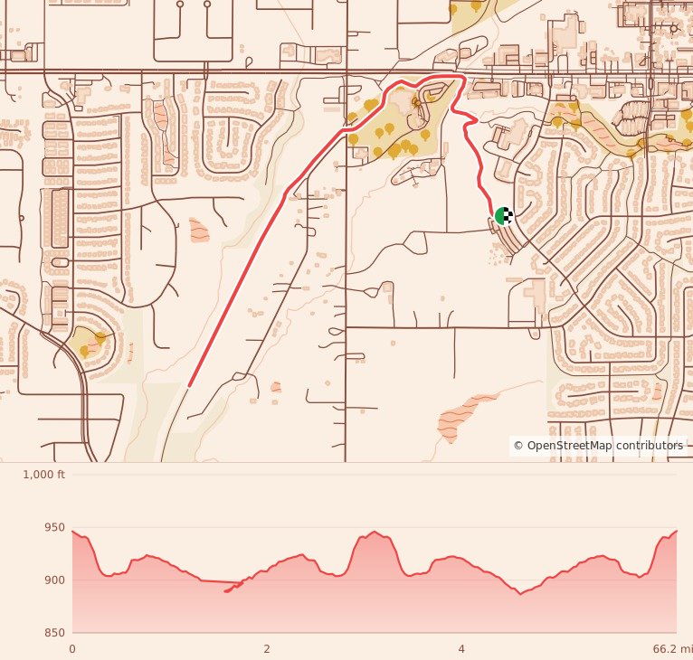 Candy Cane Course - Des Moines - 10K course map and elevation profile