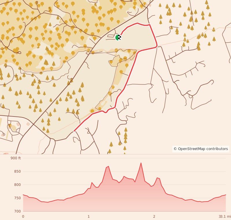 Bold Blitzen 5K at Bold Rock Cidery - 5K course map and elevation profile