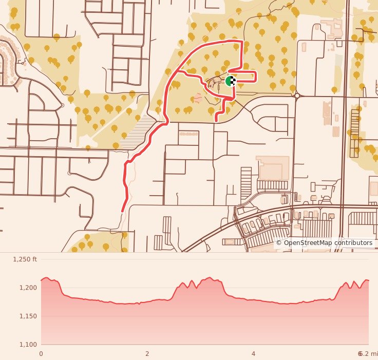 Santa's CHRISTMAS EXPLOSION Run - 10K course map and elevation profile