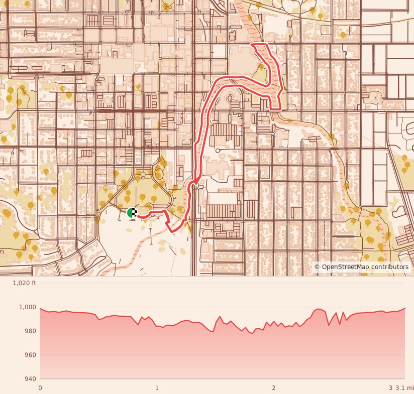 Rochester Turkey Trot 5K - 5K course map and elevation profile