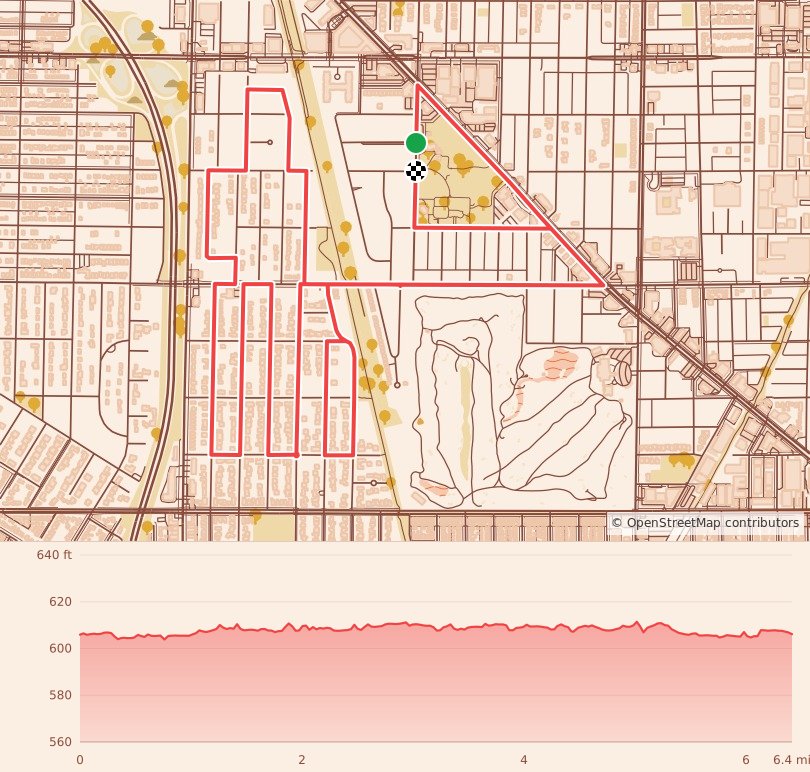Lincolnwood Turkey Trot: 5K, 10K, Walk, Dash - 10K course map and elevation profile