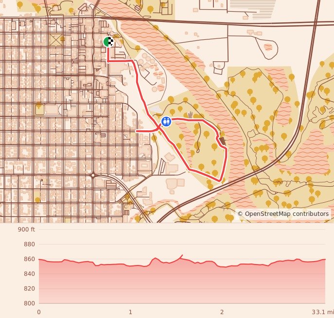 Scott Sterrett Memorial Races - 5K course map and elevation profile