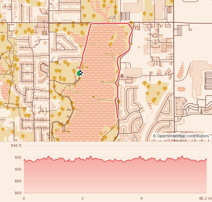 Gobbler 5K, 10K, & 13.1M at Stillwater, OK - 10K course map and elevation profile