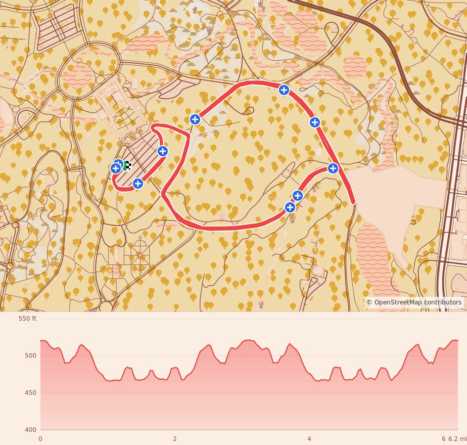 Hot Cider Hustle - St. Louis 5K & 10K - 10K course map and elevation profile