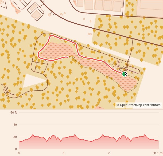 New Year 5K, 10K, & 13.1M at Pooler, GA - 5K course map and elevation profile