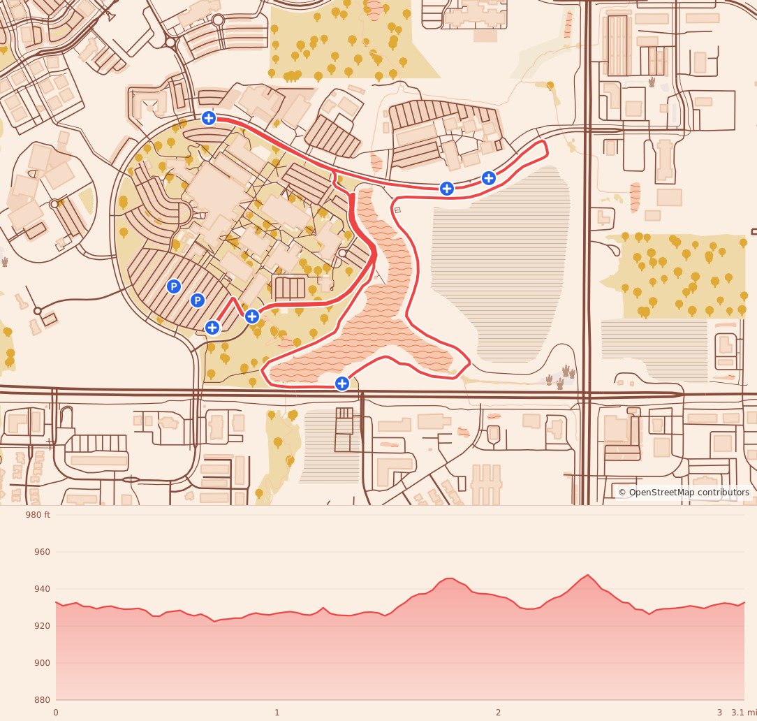 Ankeny Turkey Trot 5K - 5K course map and elevation profile