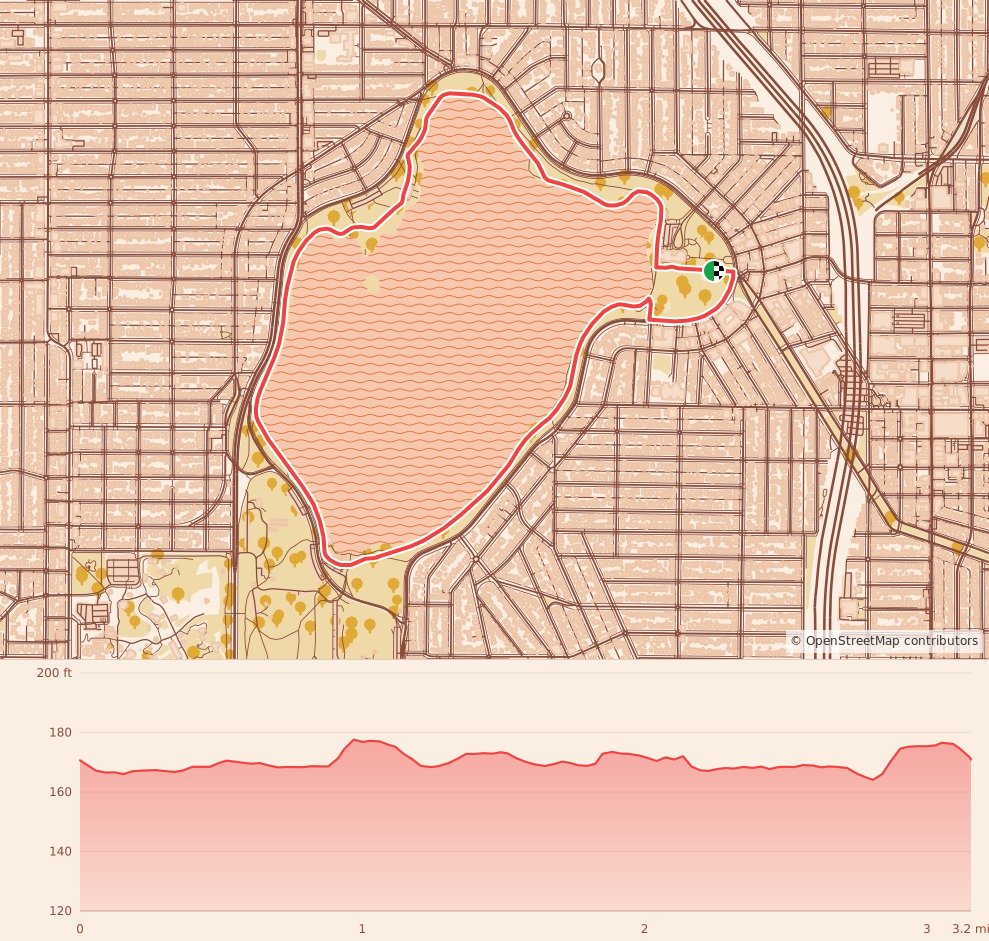 Sleigh that 5k - 5K course map and elevation profile